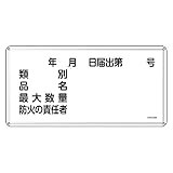 緑十字 危険物標識 KHY-31M 届出番号 (ヨコ) 055131