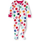 THE CHILDREN'S PLACE(ザ・チルドレンズプレイス) ドット プリント フッテッド ストレチェ ホワイト スリープウェア 3歳【並行輸入】