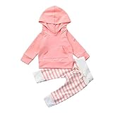 Tonsee ベビー服 2点セット トレーナー +パンツ 子供服 長袖 トップス 女の子 男の子 赤ちゃん服 キッズ服 満月/出産祝い/プレゼント 3ヶ月~4歳 (90, ピンク)