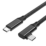 USB 3.2 Type C ケーブル 0.2m L字 【20Gbps転送 100w急速充電 4K@60Hz映像出力 PD3.0/QC3.0対応 】タイプc ケーブル 【編組ナイロン 】MacBook/MacBook Pro/iPad Pro/Nintendo Switch/Xperia/Galaxy/Google Pixel等Type-C機種対 超高耐久(ブラック)