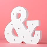 LED Light Up Wooden Alphabetマーキー壁Letter Night Decorative DIY白文字ライトサインと電池式フェスティバルパーティーウェディングホリデー誕生日クリ