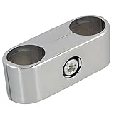 BQLZRシルバーダブル穴25 mmチューブクランプパイプアルミ表示継手乾燥ラック2ポートコネクタ