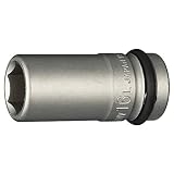 トネ(TONE) インパクト用ロングソケット 4NV-16L 差込角12.7mm(1/2") 二面幅16mm