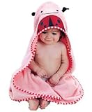 yusongirl 【ユソンガール】おくるみ バスローブ  ベビーバスポンチョ  動物 お顔と 耳 付き (ピンク ビートル さん)