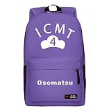 アニメ グッズ おそ松さん 風 松野 おそ松 カラ松 チョロ松 一松 十四松 トド松 コスプレ バッグ リュックサック デイパック 鞄 かばん カバン (パープル)