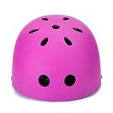 ヘルメット　子供用　自転車　子供　軽量　可愛い　キッズ　スケートボード　ジュニア　通学 プレゼント　11ホール　マットパープル（ダイヤル付き）