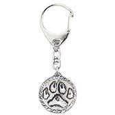 パウプリント（肉球）（犬 猫 の足跡マーク） イギリス製 アート ドッグ キーホルダー コレクション