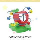 ウッデントイ(木のおもちゃ)ビーズコースター:りんご