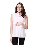 RIPE maternity スリーブレスピンタックシャツマタニティトップ サイズXS ピオニーピンク S6035