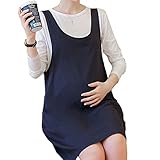 (マーシェル) Marshel マタニティ ワンピース チュニック 長袖 おしゃれ デザイン 産前 産後 長く使える 妊婦服 ホワイト L