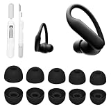 Adhiper 交換用イヤーチップ Beats Powerbeats Pro 2 イヤフォン クリーナーキット付き ソフトシリコンイヤホンチップ Powerbeats Pro 2、XL/L/M/S/XS用 5ペア ブラック