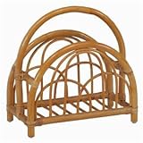 マガジンラック 木製(籐) アジアン調 MA-03