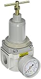 PneumaticPlus SAR4000T-N06BG Air Pressure Regulator, T-Handle, 3/4 NPT with Gauge and Bracket by Pne