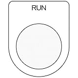 IM 押ボタン/セレクトスイッチ(メガネ銘板) RUN 黒 φ22.5 P2238