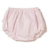 リボン＆フリルつきストライプ柄カバーパンツ ライト ピンク F