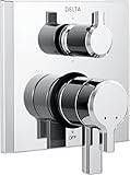 デルタ蛇口t27999 Pivotal 2-handleモニター17シリーズバルブトリムwith 6-setting切替弁 クローム T27999 1
