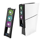 新型 PS5 Slim 用冷却ファン PS5 Pro 用冷却ファン PhyiFlbey プレステ5 冷却 低騒音 自動温度検出 風速調整可能 RGBライト USB 3.0 熱対策 放熱改善 PS5 Slim冷却 ディスク通常版/デジタル版対応 PS5 周辺機器