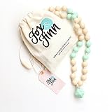 Fox and Finn 'Avery' Silicone Teething Necklace for Babies | Safety Knotted Silk Rope | Does Not Pul