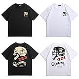BNQ 半袖 Tシャツ 武装戦線 T.F.O.A. イーグル スカル 刺繍 スカル サークル英字ロゴ プリントブラック 黒 バイカー アメカジ ミリタリー インナーシャツ レトロ 肌着 スポーツ シャツ 記念シャツ 柔らかい コスプレ衣装 コスチューム (2,L)