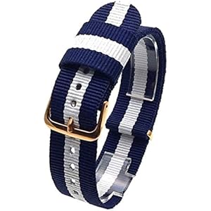 NATOストラップ Nato Strap 14mm 18mm 20mm ナイロン時計バンド ローズゴールドバックル Ny…