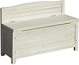 天然木製ベンチストッカー 幅90cm×奥行33cm×高さ60cm ウォッシュホワイト GBN-900WH