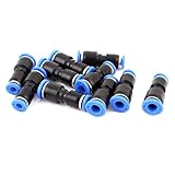 uxcell 空気の速い金具 ストレート 4mm － 6mm 35 x 14mm 10個入り