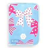 ようこそ赤ちゃんHappy母子手帳ケース（ファスナータイプ）　アクアに揺れる大きなリボンコレクション　B2803800　日本製
