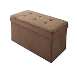 折りたたみ式収納スツール (スツール・収納・オットマン)　2P (マロンベージュ)