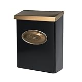 ジブラルタルメールボックスDesignerロックMedium容量亜鉛メッキスチールブラック、wall-mountメールボックス、dvkgb000