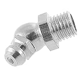 uxcell　グリースニップル　M8 オスネジ 45 度　シルバートーン　油圧　フィッティング