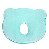 GRATITUDE ベビーピロー くまさん かわいい 赤ちゃん 枕 ドーナツ型 低反発 絶壁防止 (ブルー)