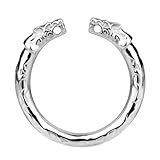 Yemaxコックリング ペニスリング 金属 304ステンレス製虎頭型の開口設計cock ring アダルトグッズ 男性用 ペニスリングsex toys男性for menペニス リング φ21mmグランスリング防水ペ二スリング温冷プレイ-銀色