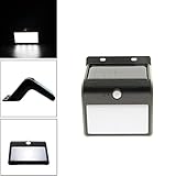 2Wソーラーパワー16 LED PIRモーションセンサーウォールライト防水屋外ガーデン風景ランプ