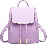 Barapyca 全9色 リュック サック レディース 2way バッグ PUレザー ショルダー 肩掛け 女の子 カジュアル 軽量 オフィス 通勤 通学 (紫)