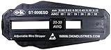 Jonard ST-500ESD ESD Safe Polycarbonate Adjustable Precision Wire Stripper, 20 to 30 AWG, 3-57/64 Le