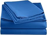 Simple Elegance New York Luxury Sheet Set Full Blue [並行輸入品]