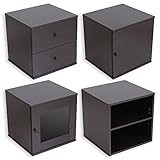 ディスプレイラック 収納 組み合わせ自由 4個セット 幅42cm ブラウン