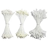 人工ホワイト花粉設定混在形状Stamen / Flower Leaves Stamen Make 5 mmパールFoamガラスStamen zg00028
