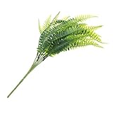 Dovewill 全2サイズ　7枝入りセット　癒し　人工植物　観葉植物　 造花　インテリア　緑　ペルシャ　葉草花　インテリア　結婚式　家　部屋　装飾 - 40センチメートル