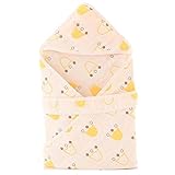 多機能　6重ガーゼケット　ベビー　おくるみ　ガーゼタオル　ベビーブランケット　コットン100%　通気　フード付き　 (クラウン&イエロー)