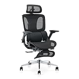 Felicita オフィスチェア SLCH-13MBK メッシュ デスクチェア リクライニング ハイバック ランバーサポート ロッキング 人間工学