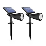 Setom ソーラーライト LED ガーデンライト アウトドアライト 防雨 庭/花壇/坪に最適(2点セット)