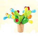 GoodPlay木製アセンブリバランシングサボテンリムーバブルBuilding Toys Stacking Blocks Puzzle Games for Kids