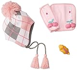 LaVie b036ギフトBOXベルトカバーチェリー&ニット帽アーガイルセットに可愛い水鉄砲スピノと付きのラグジュアリーギフト