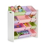 honey-can-do Kids Toy Organizerとストレージビンでパステル