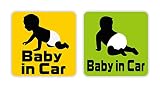 乗車中ステッカー2枚セット　赤ちゃん Baby in car (05Baby in car)