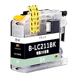 【TAKEYUKI】LC211-BK 1本 ブラック 互換インク 互換インクカートリッジ ブラザー(Brother)用 純正品併用 大容量 ICチープ搭載 残量表示 DCP-J968N/J963N/J962N/J767N/J762N/J567N/J562N MFC-J887N/J880N/J990 J997 J900 J907 J830 J837 J730 J737