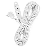 Aurum Cables 20 Feet 3 Outlet Extension Cord 16AWG Indoor/Outdoor Use White - UL Listed [並行輸入品]