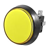 SODIAL(R)アーケードゲーム　52mm 黄色のイルミネーション瞬間プッシュボタン　SPDTミニスイッチ