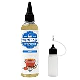プルプラ 国産 電子タバコリキッド VAPE(ベイプ)リキッド 大容量 120ml 日本ハッカ使用 便利な目盛付きボトル ニードルボトル 10ml付き (紅茶)